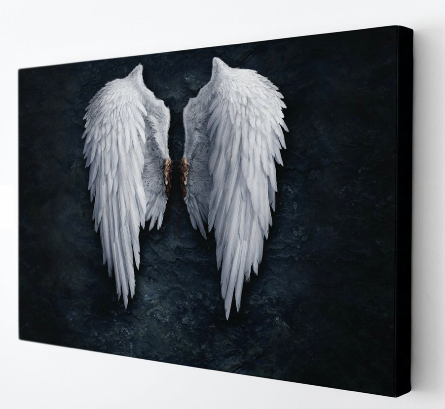 White Lucifer Injured Blood Angel Wings
