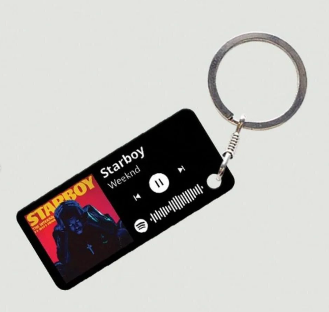QR Spotify Song Name Keychain